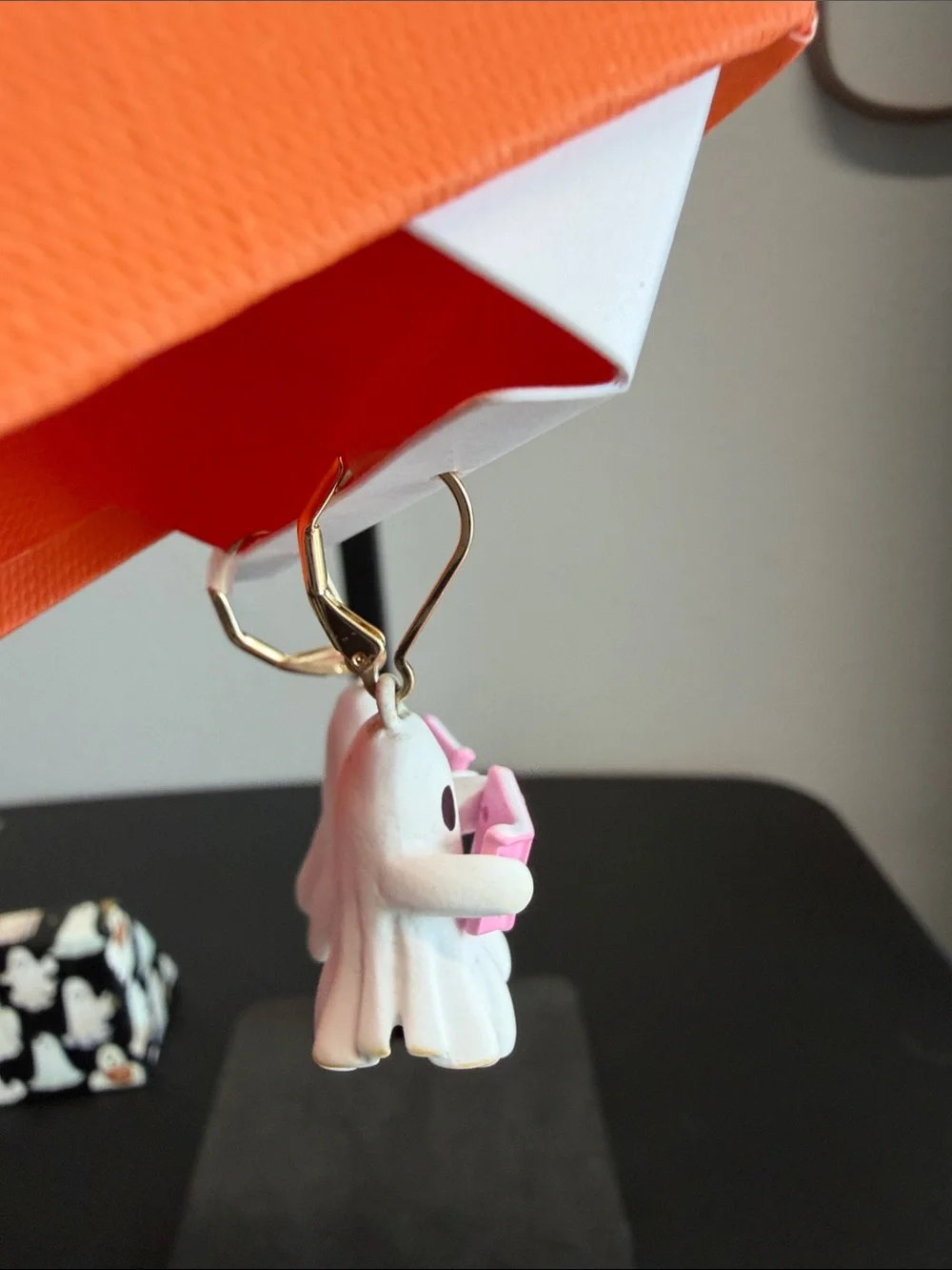 True to Form | Ghost Book Lover Halloween Leverback Dangle Earrings 👻📚 - Picture 8 of 9